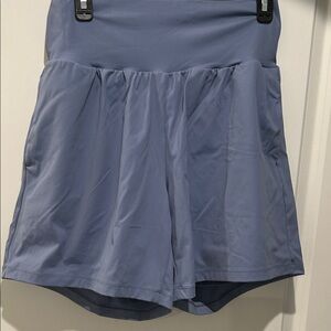 Halara High-Waist 7” Athletic Shorts in Dusty Blue